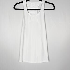 Track & Field Womens Small S White Racerback Keyhole Tank Top Workout Running